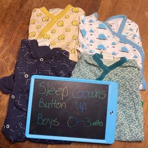 Baby Soy and Parade Organic sleep gowns 0-3M